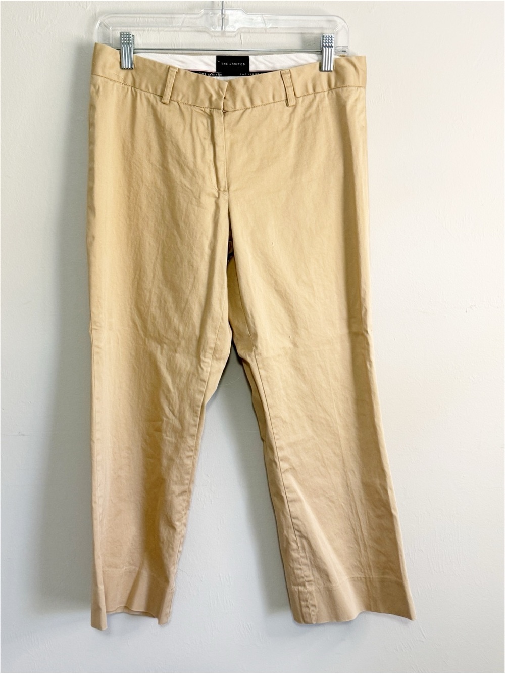 THE LIMITED Women’s Beige CASSIDY FIT Stretch Cotton Ankle Trousers Pants Size 6